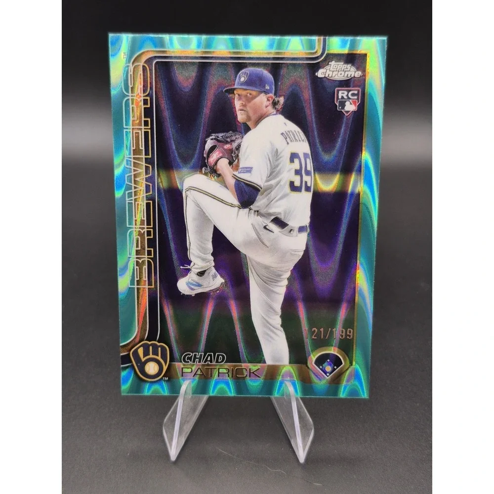 2025 Topps Chrome Chad Patrick #USC90 Rookie Teal Raywave /199 Milwaukee Brewers